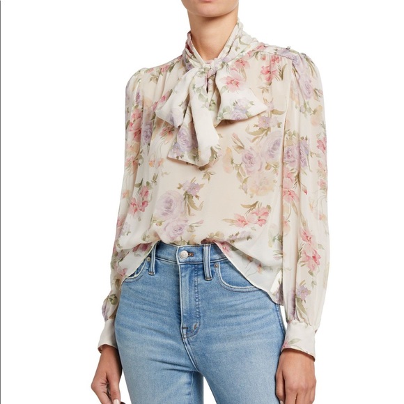 LoveShackFancy Tops - LoveShackFancy 100% silk blouse